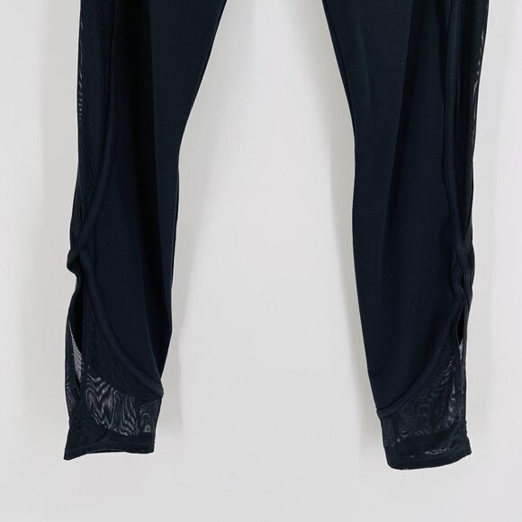 Athleta Size L Tall Black Salutation Cut Out Leggings - Picture 3 of 7